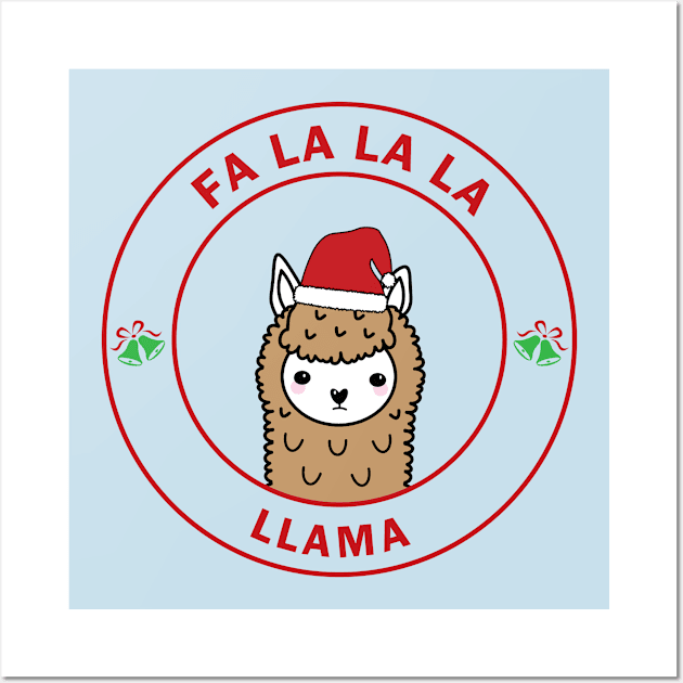 Christmas Llama Wall Art by Mint Cloud Art Studio